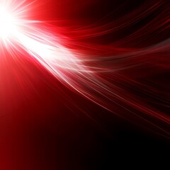 Fototapeta premium Red energy and particles moving futuristic technology background 