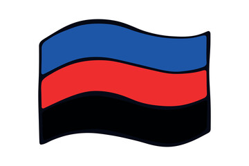 Naklejka premium Colorful Polyamory pride flag Happy pride day LGBTQ community Pride Month Vector hand drawn doodle for posters, stickers, logo, cards