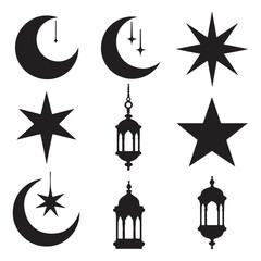 Crescent Moon Lamp Silhouette