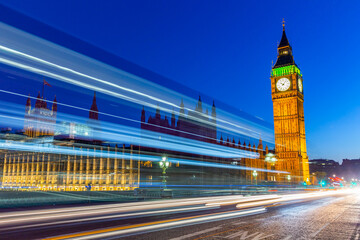 Big Ben in London at night