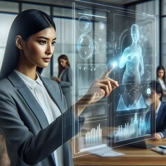 Data Analyst With AI Hologram