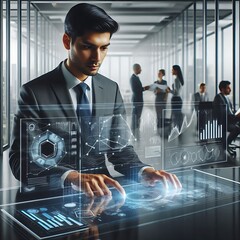 Data Analyst With AI Hologram