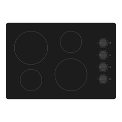 Induction cooktop stove top view