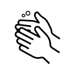 Obraz premium Hand washing with soap bubbles icon