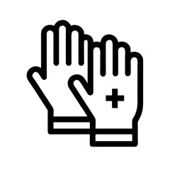 Obraz premium Pair of medical gloves icon