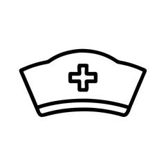 Fototapeta premium Nurse cap healthcare uniform icon