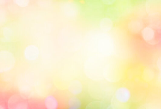 Spring natural blurred bokeh background, yellow green pink backdrop,summer texture.