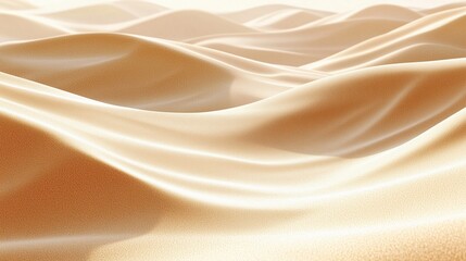 Obraz premium A close-up view of smooth, flowing sand dunes in a soft beige color.