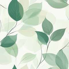 Repetitive seamless pattern of leaf foliage for fabric design.