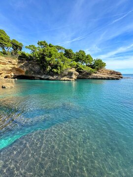Montenegro Adriatic sea and rocky coastline.