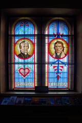stained glass window in church