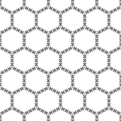 Seamless patchwork pattern. Vector black and white background.