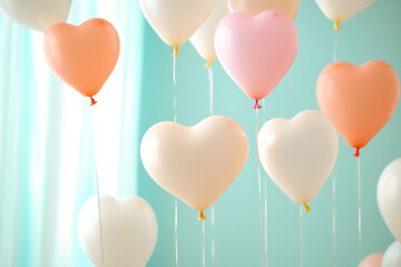  pastel heart balloons