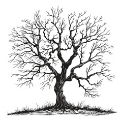 elegant illustration of dead tree branches