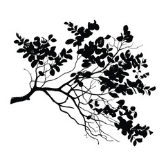 elegant illustration of a tree with leaves