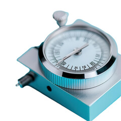 Precision measurement device transparent background industrial setting close-up view technical concept