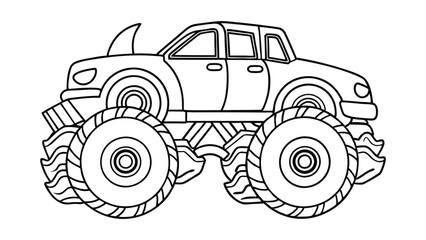 monster truck coloring page for kids © Syles