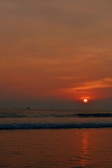 sunset over the sea
