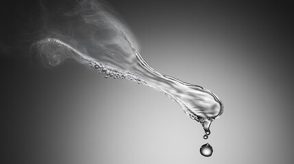 An isolated plume of smoke is centered on a dark background,