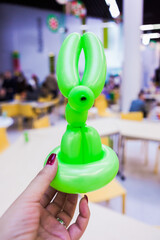 balloon animal simulation. bunny from an inflatable balloon