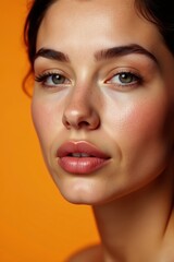 Fototapeta premium Juicy orange, smooth skin, flawless, bright hue , juicy, ripe, isolated