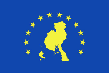 Official flag of Veraguas. Province of Panama. Illustration.
