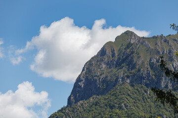 Mountain top of Bergamo alps. View from Gromo town.