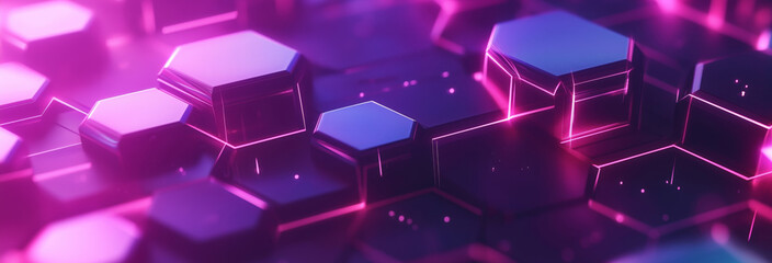 Digital hexagon abstract background
