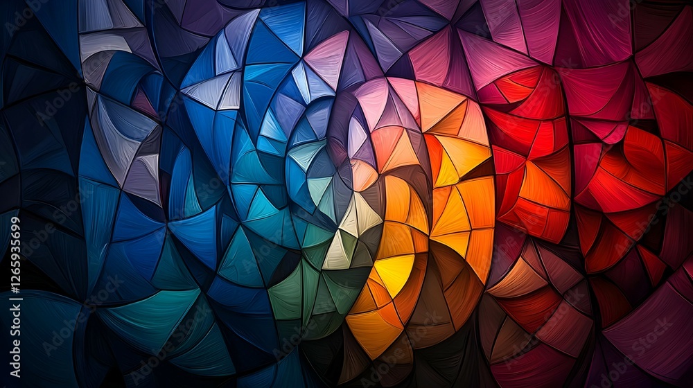 Poster abstract colorful geometric triangle pattern