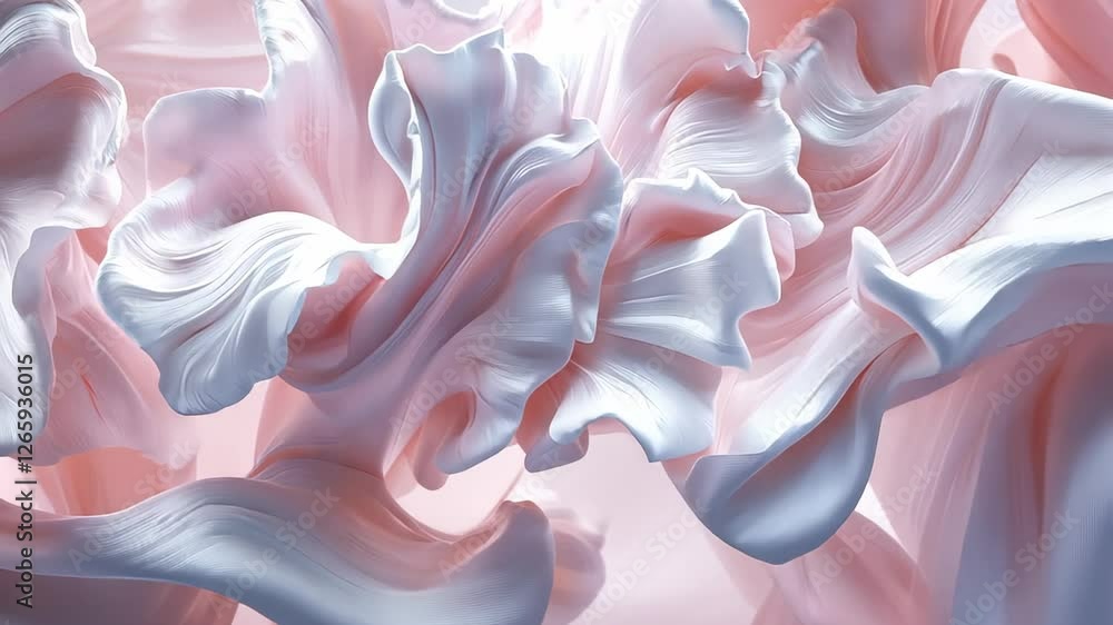 Poster abstract silk fabric texture, background use. swirling, floating elements create soft, ethereal desi