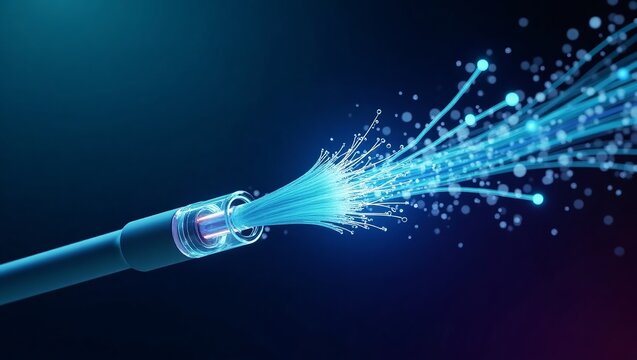 Glowing Fiber Optic Wires &ndash; Lightning-Fast Data Transfer