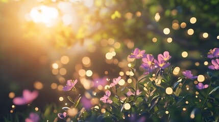 Spring Summer Abstract Colorful Bokeh Background
