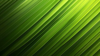 Diagonal Lines of Green Plant Leaves Texture Background