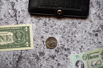 US dollar and Uruguayan peso