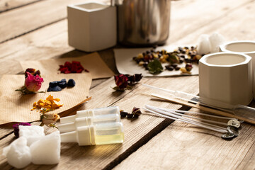 The process of making scented candles at home, make candles