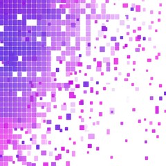 Fototapeta premium purple blue pixel pattern isolated on white background
