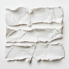 Fototapeta premium Ripped paper over white or white background