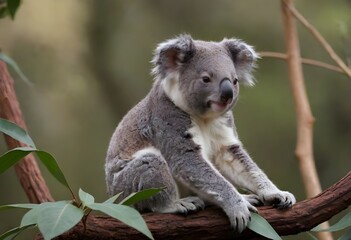 Naklejka premium Adorable Koala in Its Natural Habitat