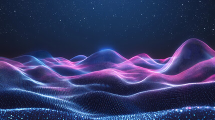 Fototapeta premium futuristic holographic 3d grid