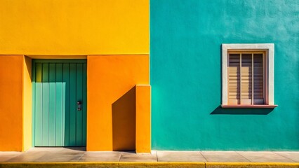 Minimalist Architecture: Abstract Wall, Door, and Building Detail