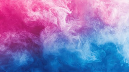 Abstract Pink And Blue Swirling Smoke Background