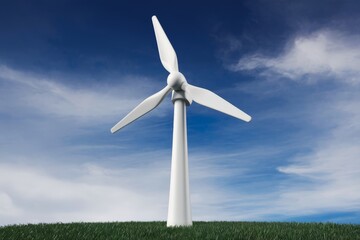 Fototapeta premium Wind turbine, renewable energy concept and wind energy