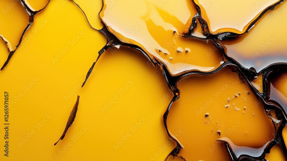 Poster this vibrant abstract image showcases an interplay of yellow and dark textures, conjuring a sense of