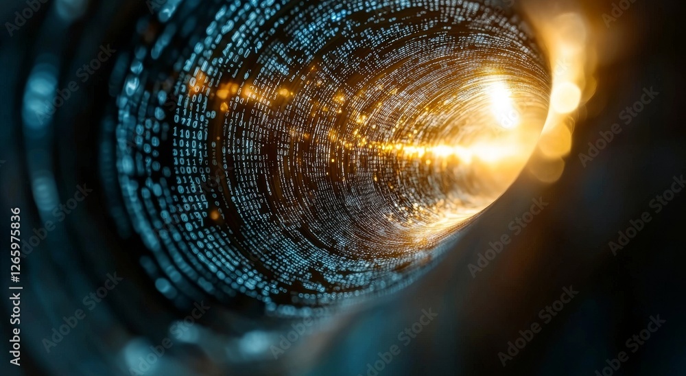 Poster cloud storage, stock, and coding rely on connections between code, the internet, and big data, while