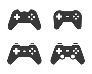 Gamepad set. Flat vector illustration. White background. © Kay