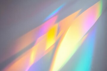 Dreamy Holographic Rainbow Light Refraction Effect with Soft Bokeh Overlay for Modern Digital...