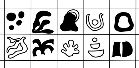 Boho Shape Illustration Set &ndash; Minimalist Abstract Aesthetic