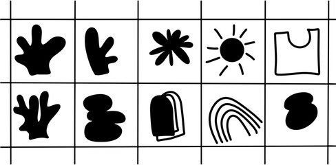 Boho Shape Illustration Set &ndash; Minimalist Abstract Aesthetic