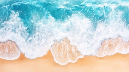Obraz premium Fresh Summer Beach Watercolor Abstract with Cheerful Ocean Vibes for Relaxing Backgrounds or Wallpapers