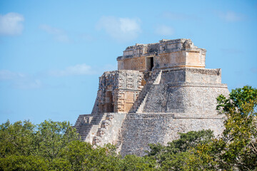 historical ruins of the mayans of uxmal in mérida yucatan mexico